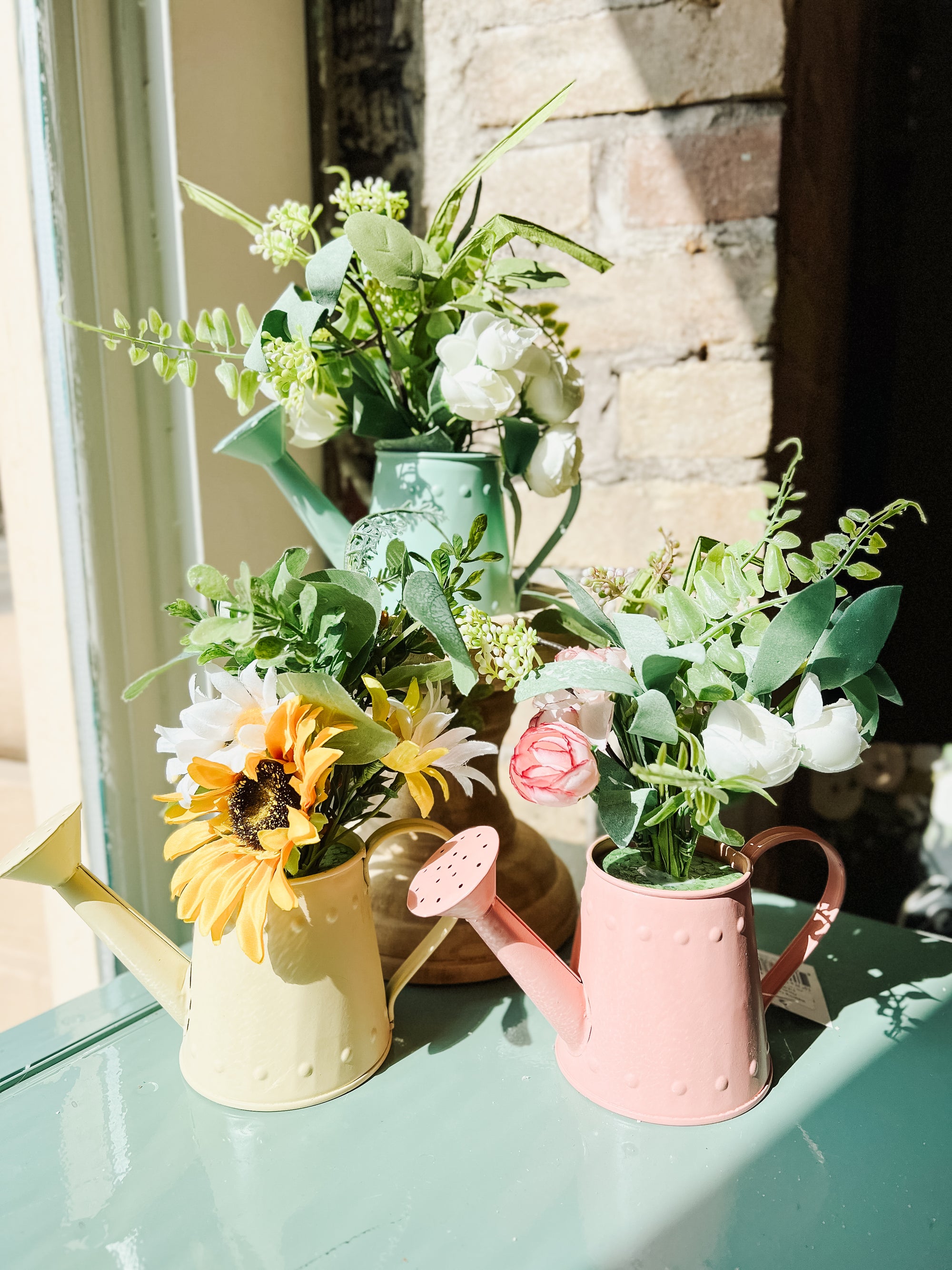 Watering Can Spring Bouquet