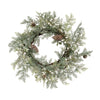 Frosted Snow Wreath with White Berries