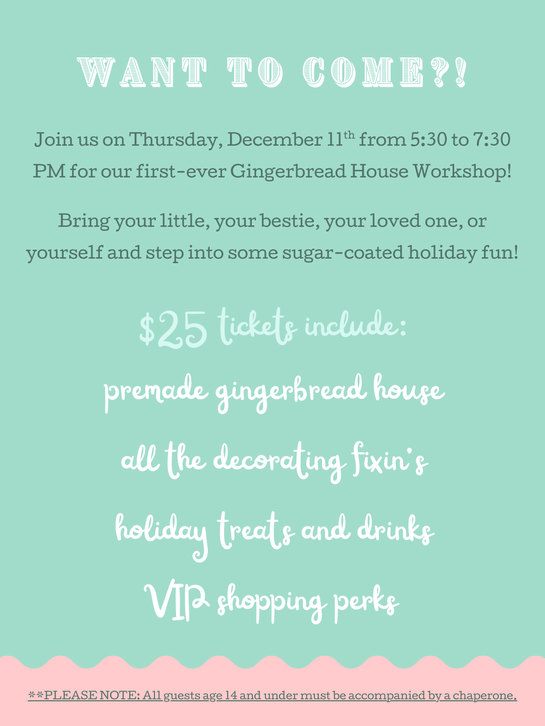 Gingerbread House Decorating Workshop