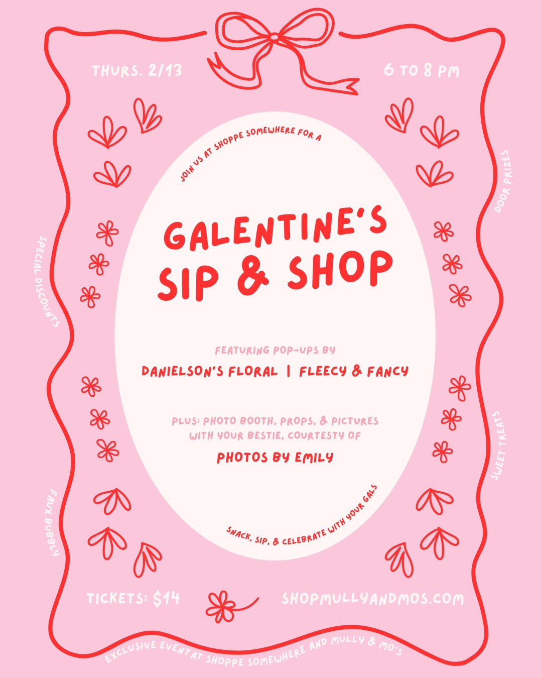 Galentine’s Sip n Shop Event Ticket