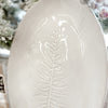 White Stoneware Embossed Tree Platter