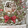 Wooden Merry Christmas Wreath with Woodland Animals