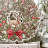 Wooden Merry Christmas Wreath with Woodland Animals