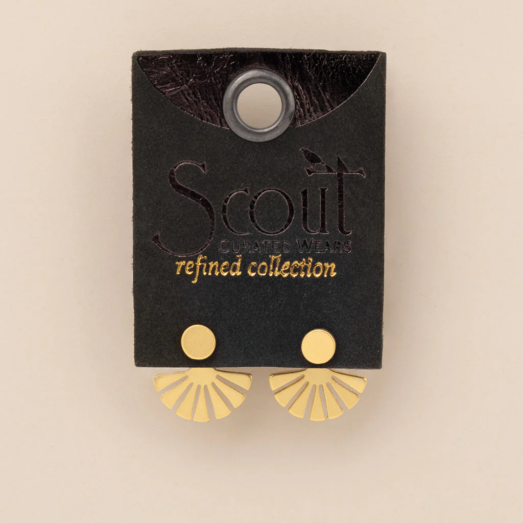 Refined Earring Collection - Sunburst Ear Jacket/Gold Vermeil