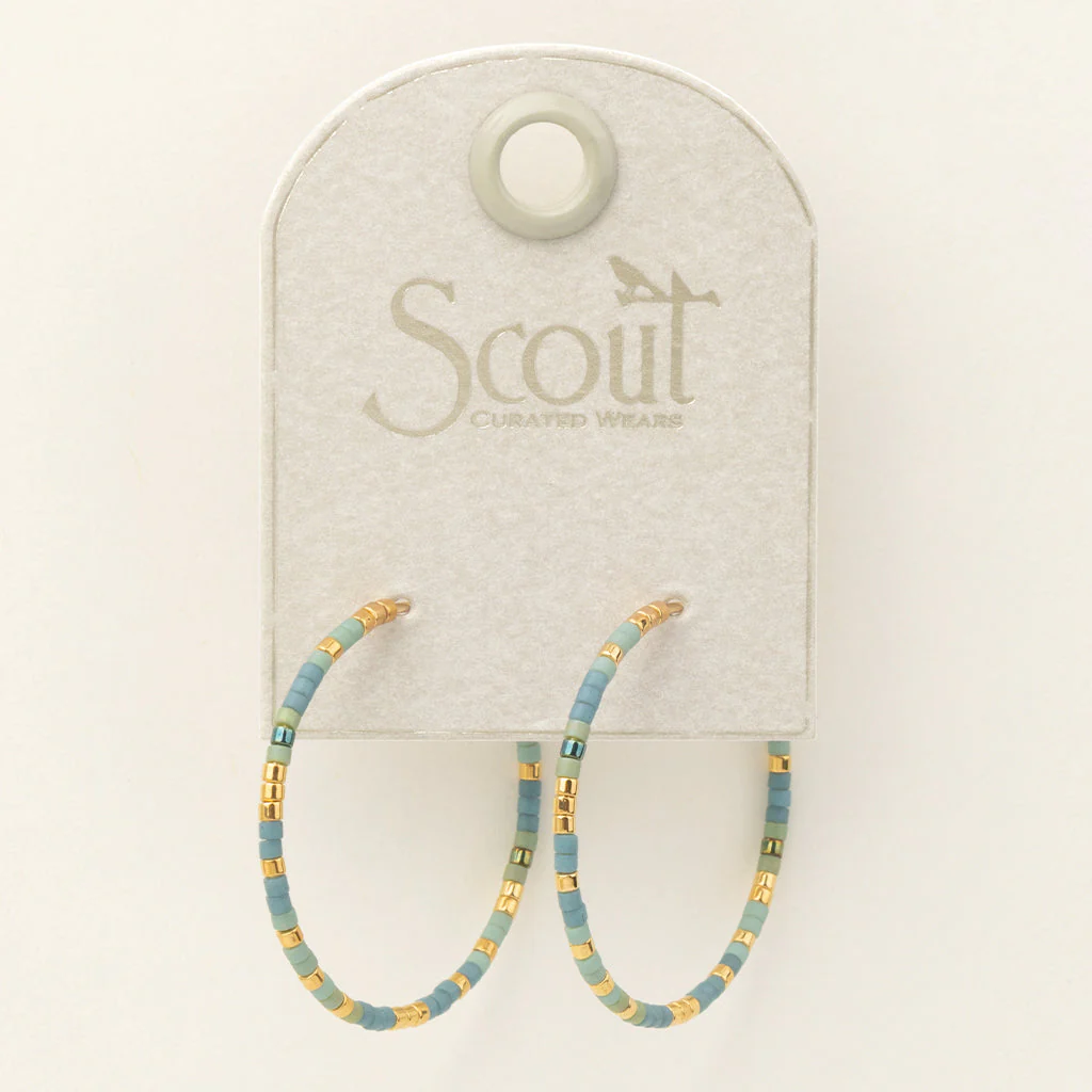 Chromacolor Miyuki Small Hoop - Turquoise Mint/Gold