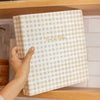 Beige Gingham Large Recipe Binder