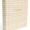 Beige Gingham Large Recipe Binder