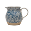 Blue Floral Stoneware Pitcher