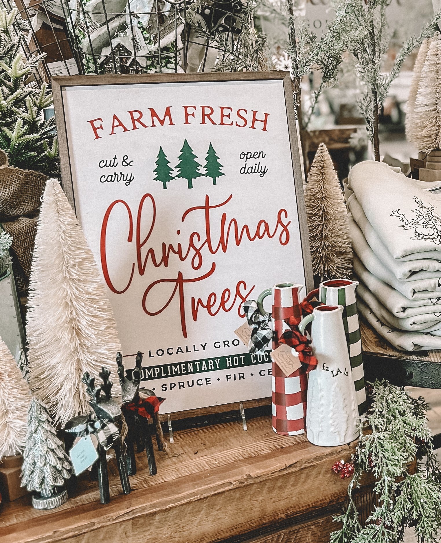 Farm Fresh Christmas Tree Farm Sign Mully & Mo's, LLC
