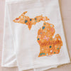 Michigan Floral Kitchen Flour Sack Towel