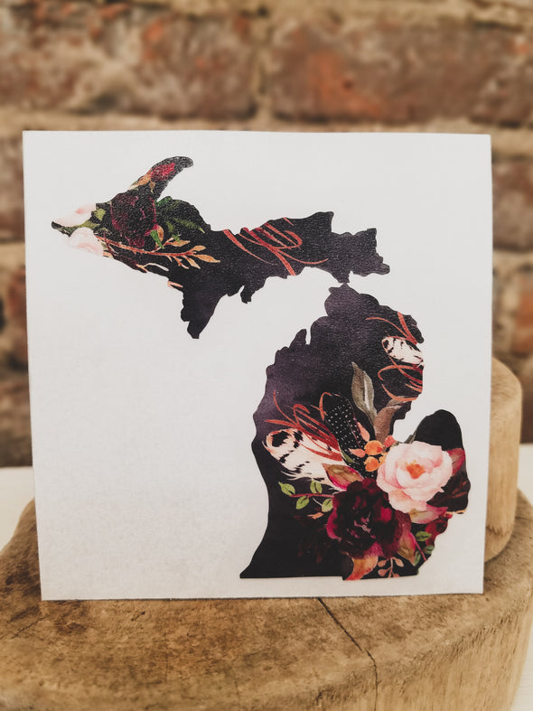 Michigan Feather Decal
