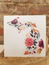 White Floral Michigan Decal