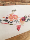 White Floral Michigan Decal